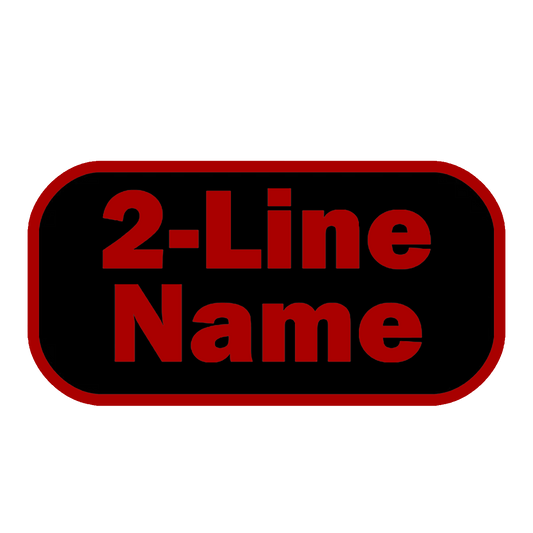 Two-Line Road Name Patch, 3 Inch By 1.5 Inch