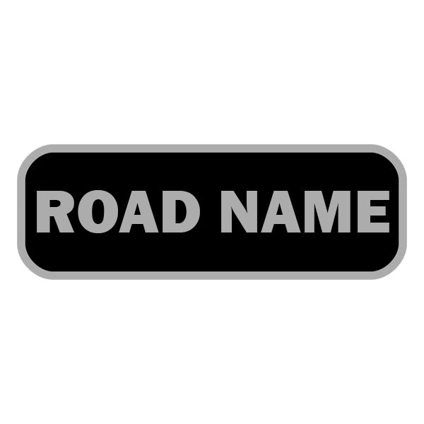 One-Line Road Name Patch, 5 Inch By 1.5 Inch