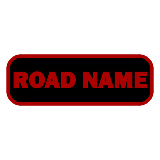 One-Line Road Name Patch, 5 Inch By 1.5 Inch