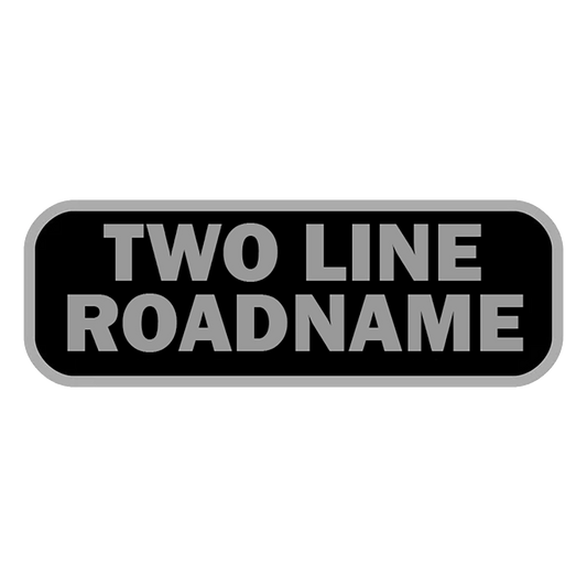 Two-Line Road Name Patch, 5 Inch By 1.5 Inch