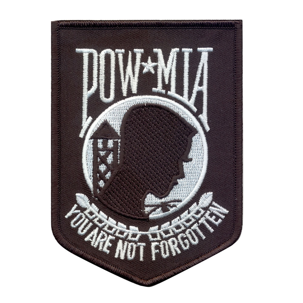 Pow*Mia Embroidered Patch, 2.5 Inch X 3.5 Inch
